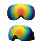 Ochelari unisex ski, snowboard si multe alte sporturi, rama neagra - lentila multicolora, NM99